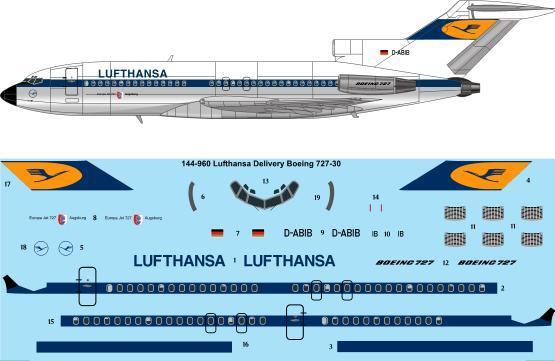 Boeing 727-030 (Lufthansa Delivery) 144-960