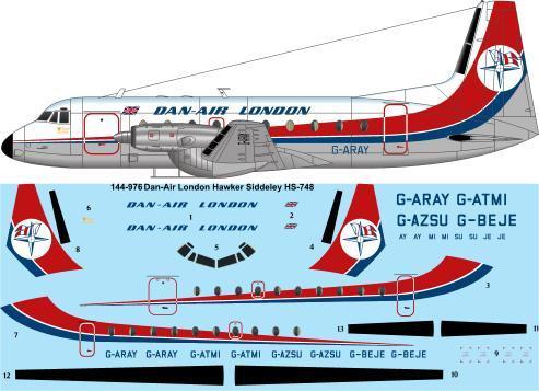 Hawker Siddeley HS748 (Dan-Air London) 144-976