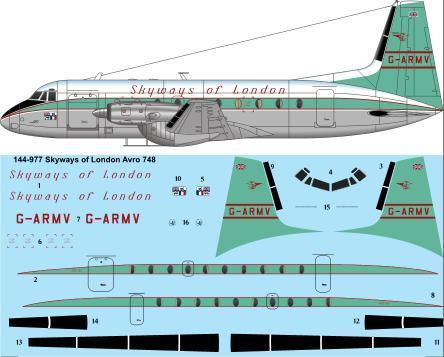 Hawker Siddeley HS748 (Skyways of London) 144-977