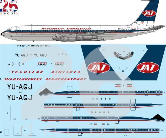 Boeing 707-351 (JAT Yugoslav Airlines)  144-991