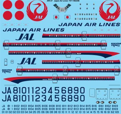 Boeing 747-200 (Japan Airlines (Early) 200-27
