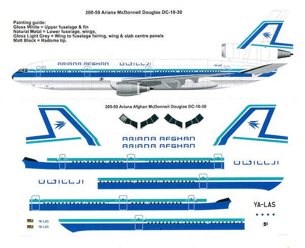 Douglas DC10-30 (Ariana Afghan)  200-50