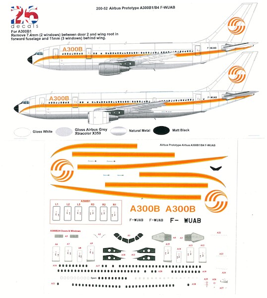 Airbus A300B-1/B-1 prototype  (Airbus)  200-52