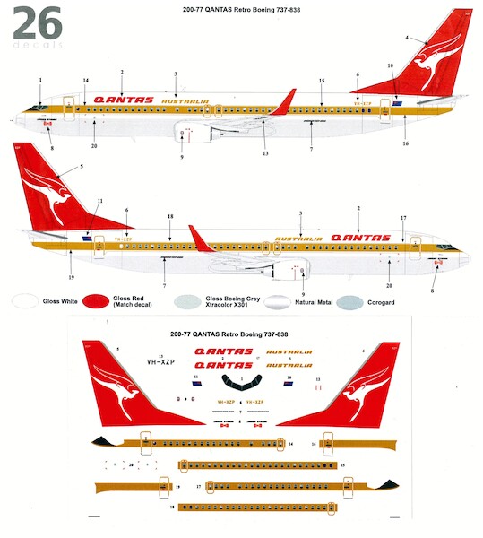 Boeing 737-800 (Qantas - Retro) 200-77