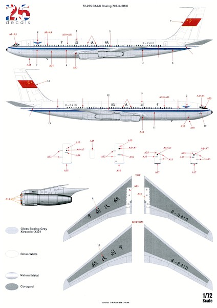 Boeing 707-300 (CAAC) 72-205