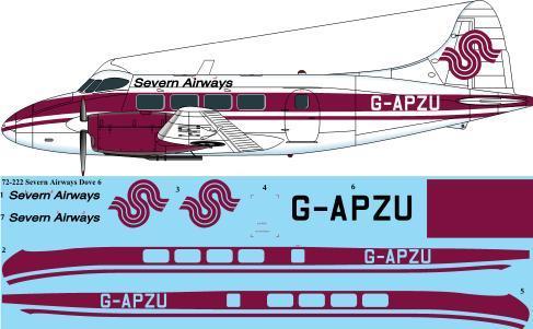 De Havilland Dove MK6 (Severn Airways) 72-222