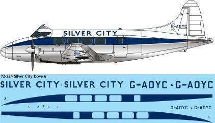 De Havilland Dove MK6 (Silver City)  72-224