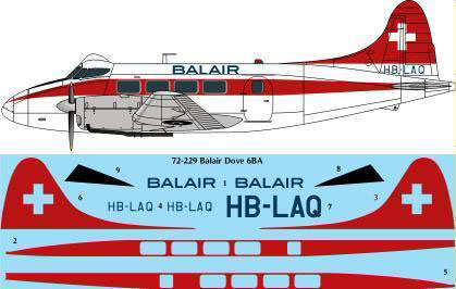 De Havilland Dove MK6BA (Balair) 72-229