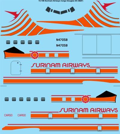 Douglas DC6B(F) (Surinam Airways Cargo)  72-108