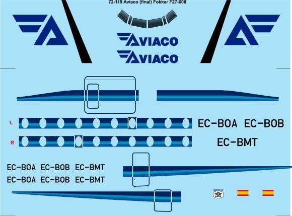Fokker F27-600 Friendship (Aviaco - final scheme) 72-119