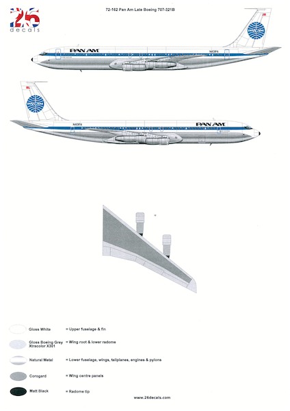 Boeing 707-312B (PanAm Late)  72-162