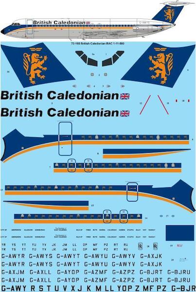 BAC1-11-500 (British Caledonian - Late Yellow) 72-165
