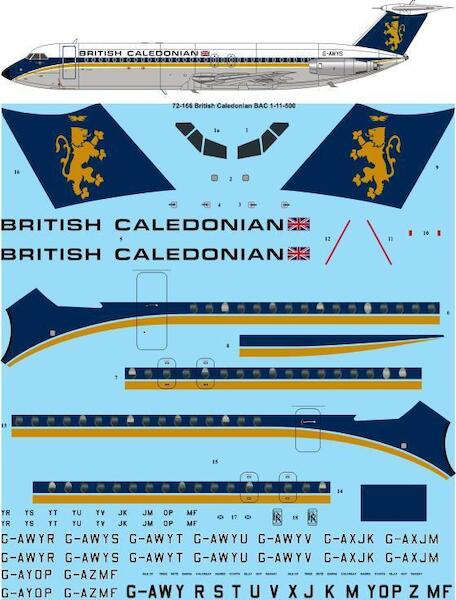 BAC1-11-500 (British Caledonian - early Gold) 72-166