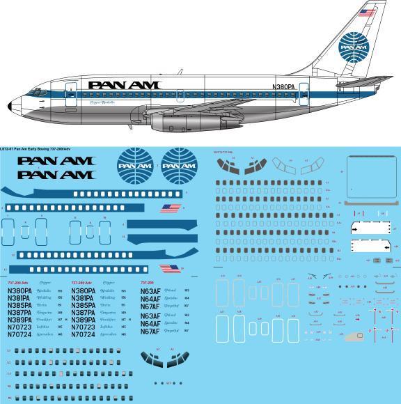 Boeing 737-200 (PanAm Early) 72-176