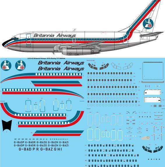 Boeing 737-200 (Britannia Airways 1970's) 72-178