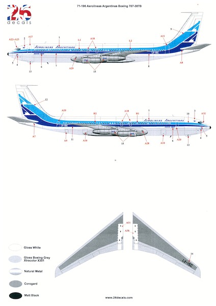 Boeing 707-300 (Aerolineas Argentinas) 72-196