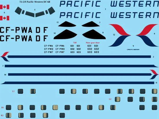 Douglas DC6B (Pacific Western) 72-235