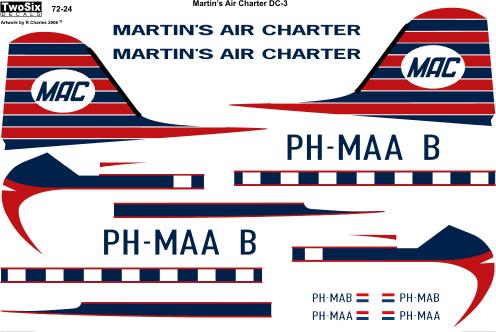 Douglas DC3 Dakota (Martin's Air Charter MAC)  72-24
