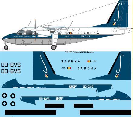 BN2 Islander (Sabena) 72-250