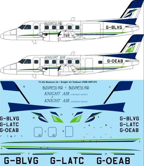 Embraer EMB110P-1/P-2 Bandeirante (Business Air, Knight Air) 72-262