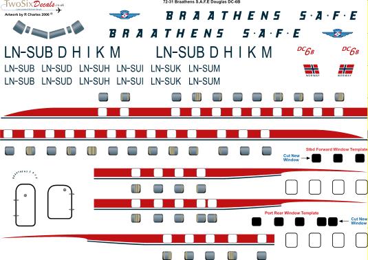 Douglas DC6B (Braathens) 72-31
