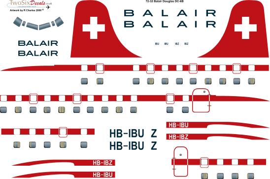 Douglas DC6B (Balair)  72-32