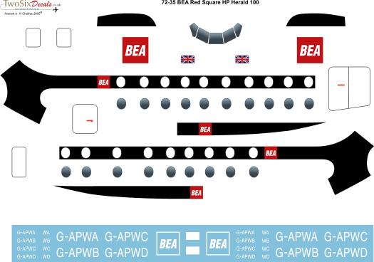 Handley Page Herald 100 (BEA Red Square) 72-35