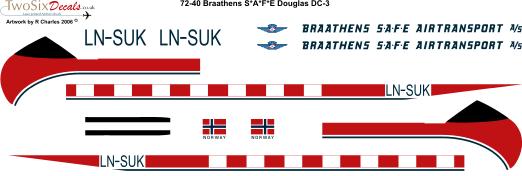 Douglas DC3 (Braathens)  72-40