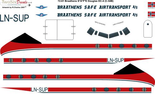 Douglas DC4 (Braathens) 72-61