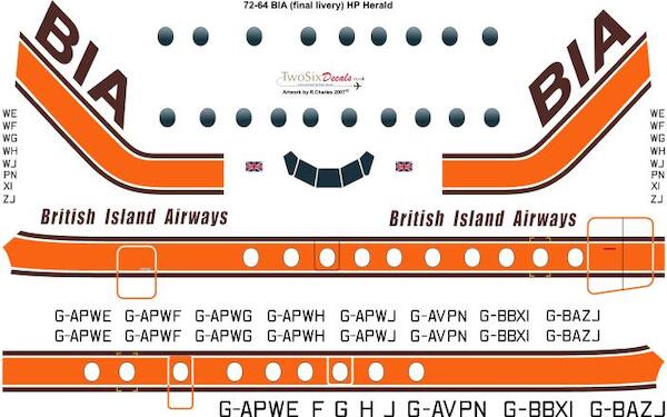 Handley Page Herald (BIA Late Scheme)  72-64