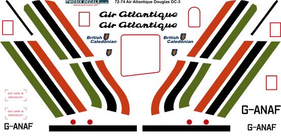 Douglas DC3 (Air Atlantique Orange) 72-74