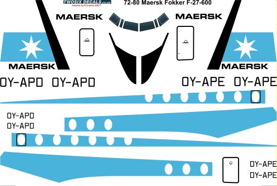 Fokker F27 Friendship (Maersk) 72-80