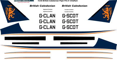 Piper Pa31 Chieftain (British Caledonian AL) 72-84