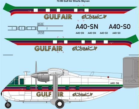 Short Skyvan (Gulf Air) 72-96