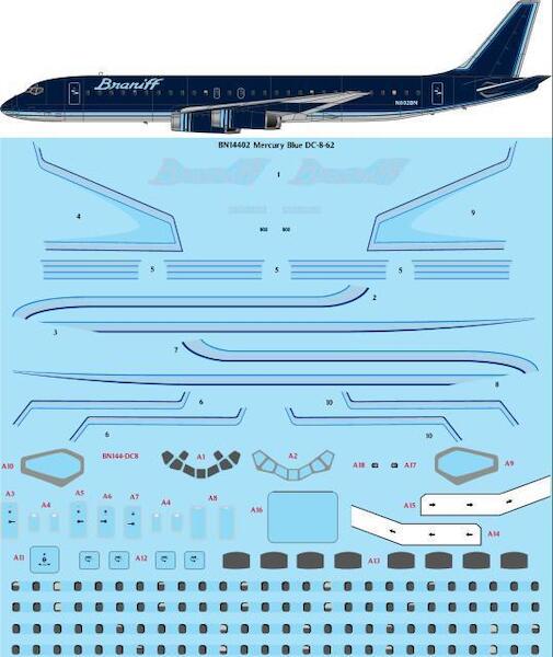 Douglas DC8-62 (Braniff Mercury Blue  BN14402