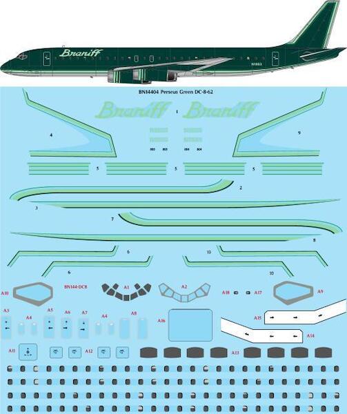 Douglas DC8-62 (Braniff  Perseus Green)  BN14404