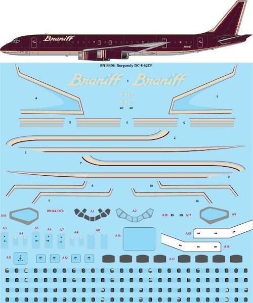 Douglas DC8-62 (Braniff  Burgundy)  BN14406