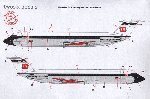BAC 1-11 (Red Square BEA) sts44146
