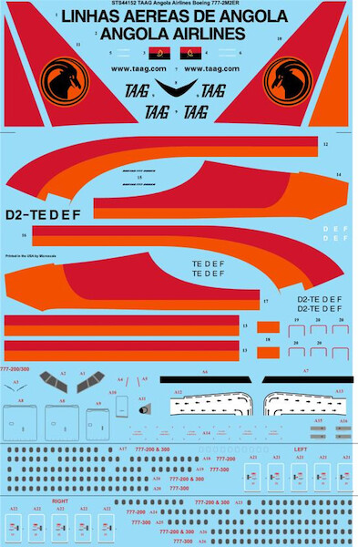 Boeing 777-200 (TAAG Angola Airlines)  sts44152