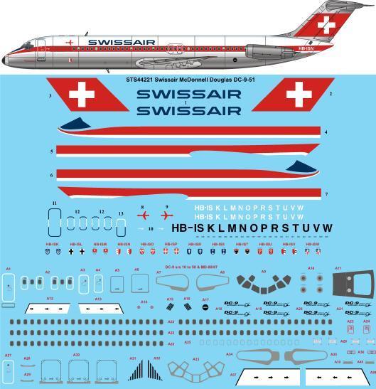 McDonnell Douglas DC9-51 (Swissair) sts44221