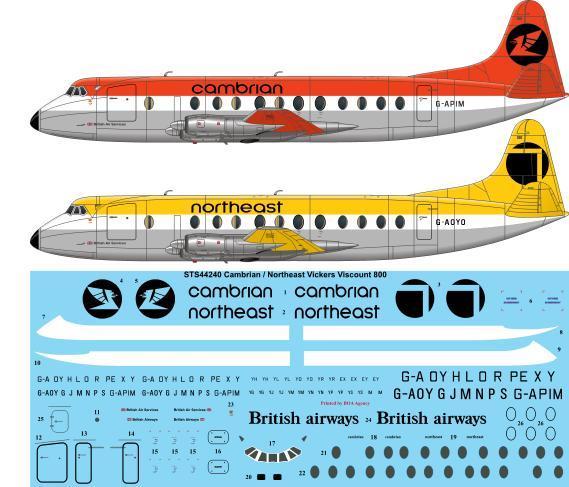 Vickers Viscount (Cambrian/Northeast/British Airways)  sts44240