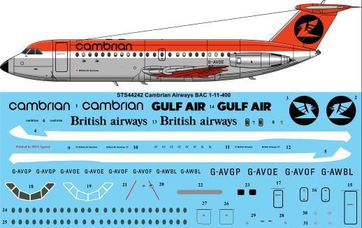 BAC1-11 (Cambrian/Gulf Air/British Airways) sts44242