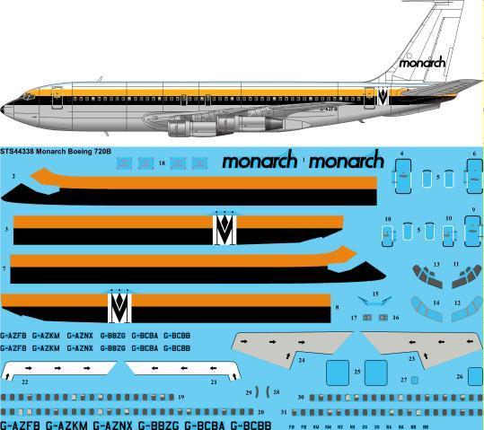 Boeing 720B (Monarch) sts44338