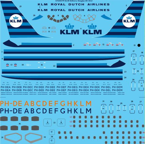 Douglas DC8-63 (KLM - old scheme) sts44379