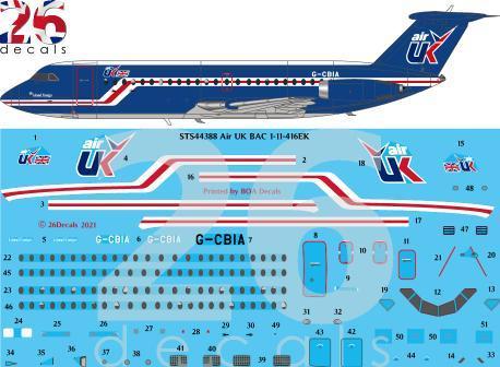 BAC1-11-416EK (Air UK) sts44388