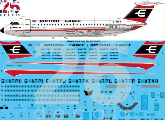 BAC1-11-200,-300 (British Eagle)  sts44391