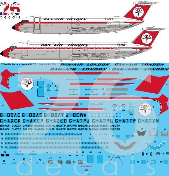 BAC1-11-200,-300,-400,-500 (Dan Air London) sts44394