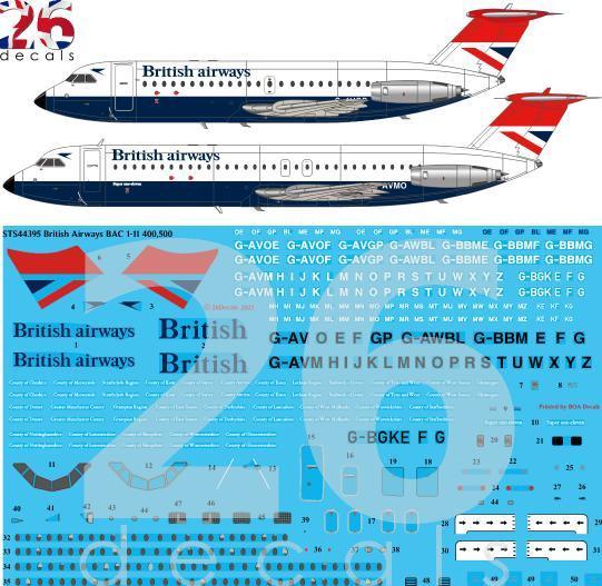 BAC1-11-400,-500 (British Airways Negus Scheme) sts44395