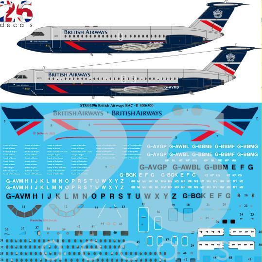 BAC1-11-400,-500 (British Airways Landor Scheme)  sts44396