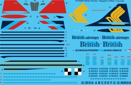 Concorde (British Airways / Singapore Airlines) sts44407